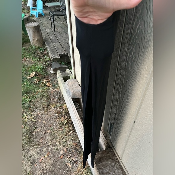 HELMUT LANG Faint High Slit Jersey Dress Black Size Small - Picture 7 of 12